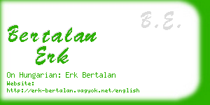 bertalan erk business card